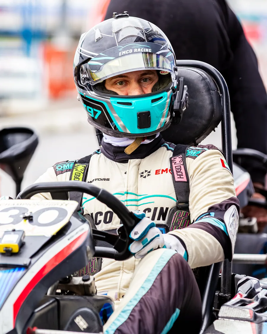 Stanislav Burmistrov in an EMCO Racing kart